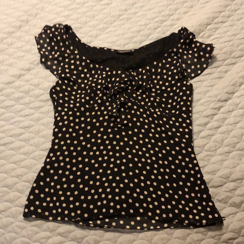 Tahari Polka Dat Shirt